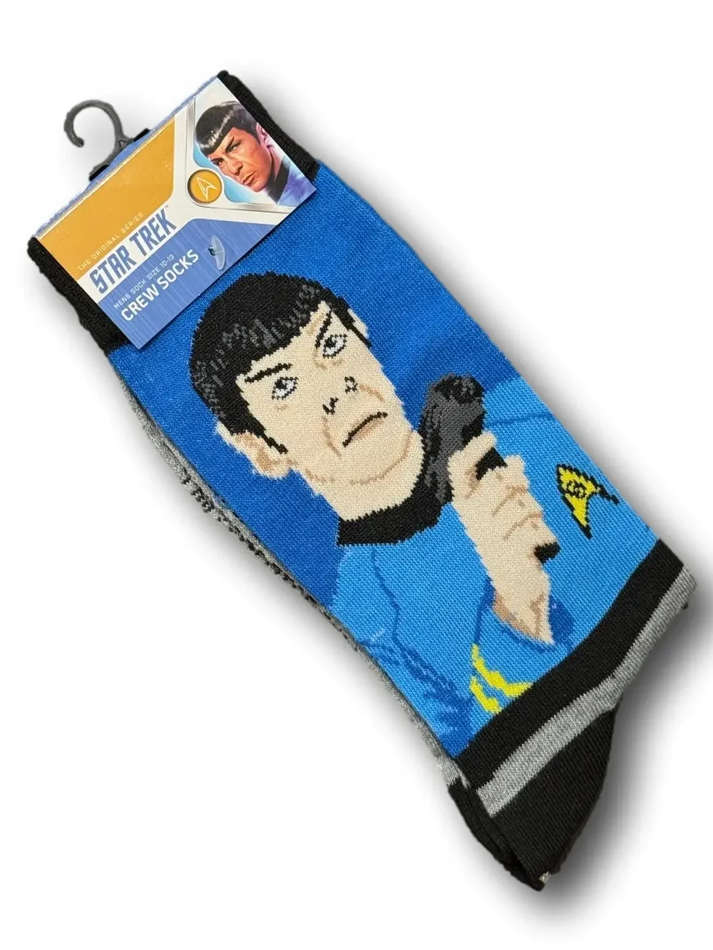 3/$20 Star Trek Mr. Spock Funny Novelty Crew Socks - NWT